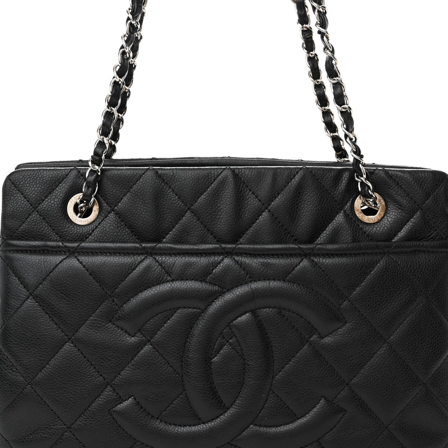 Caviar Quilted Timeless CC Soft Tote Black