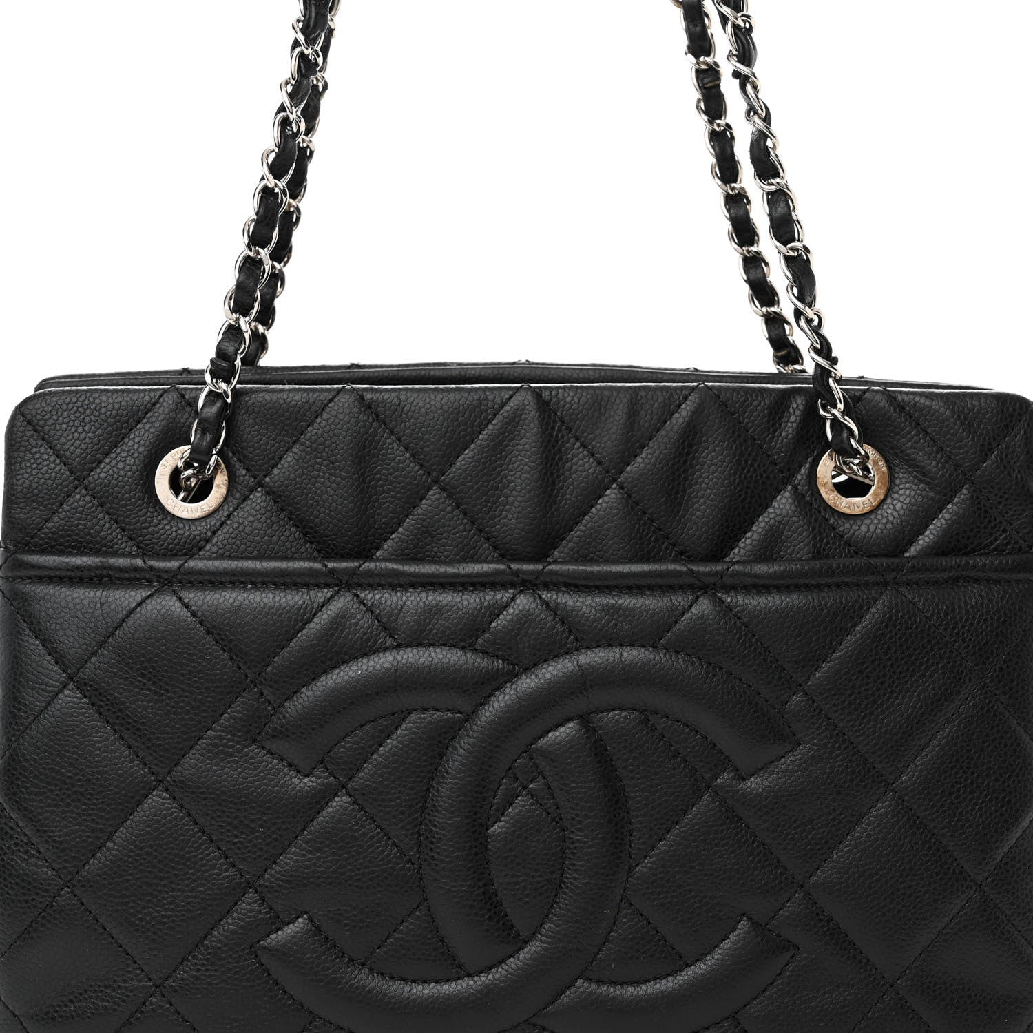 Chanel Caviar Quilted Timeless CC Soft Tote Black 8 of 16
