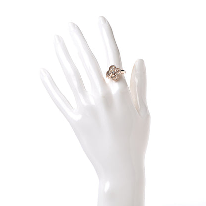 Van Cleef & Arpels 18K Rose Gold Diamond Vintage Alhambra Ring 50 5.5 2 of 7