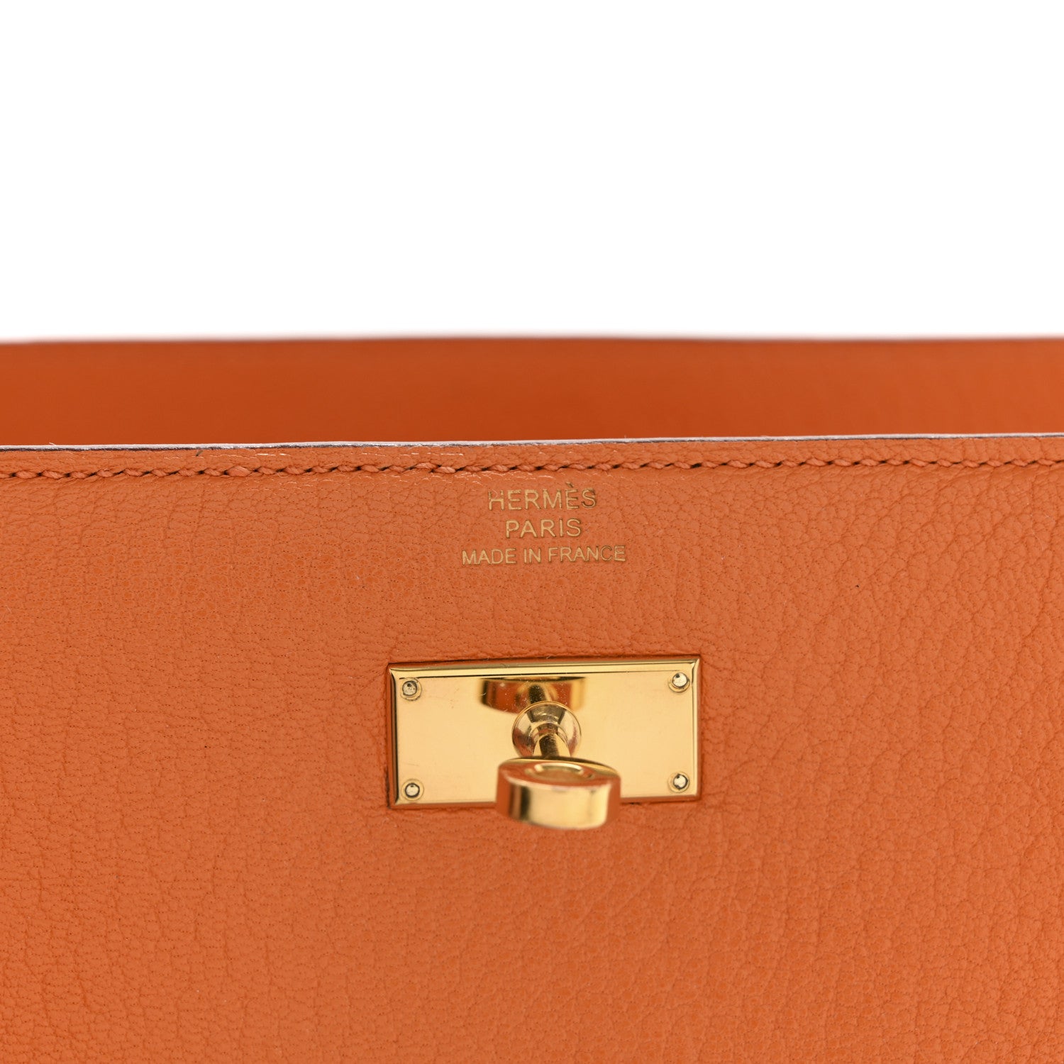 Hermes Chevre Mysore Medium Kelly Wallet Orange 6 of 12