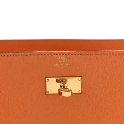 Hermes Chevre Mysore Medium Kelly Wallet Orange 6 of 12