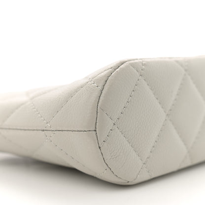 Chanel Caviar Quilted Classic Clutch With Chain Light Grey 9 of 13