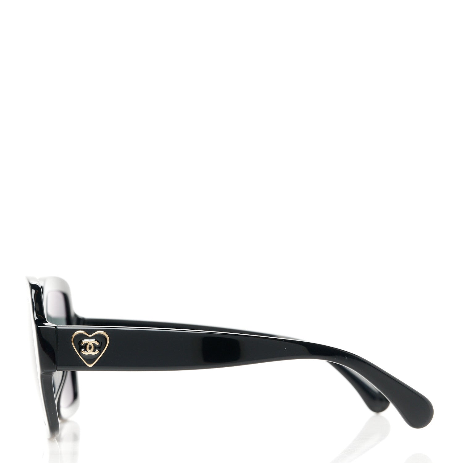 Chanel Acetate Square Heart Sunglasses 5479-A Black 3 of 8