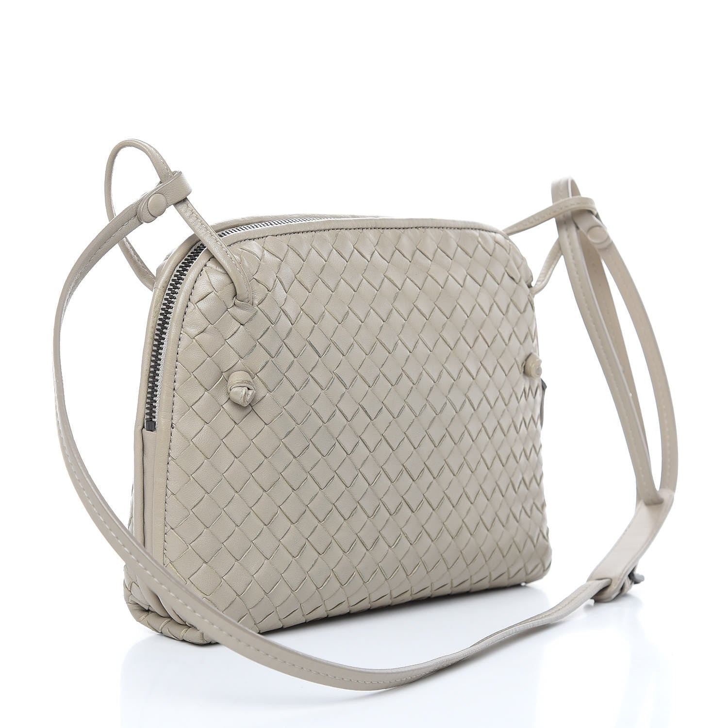 Bottega Veneta Nappa Intrecciato Crossbody Pillow Fume 3 of 16