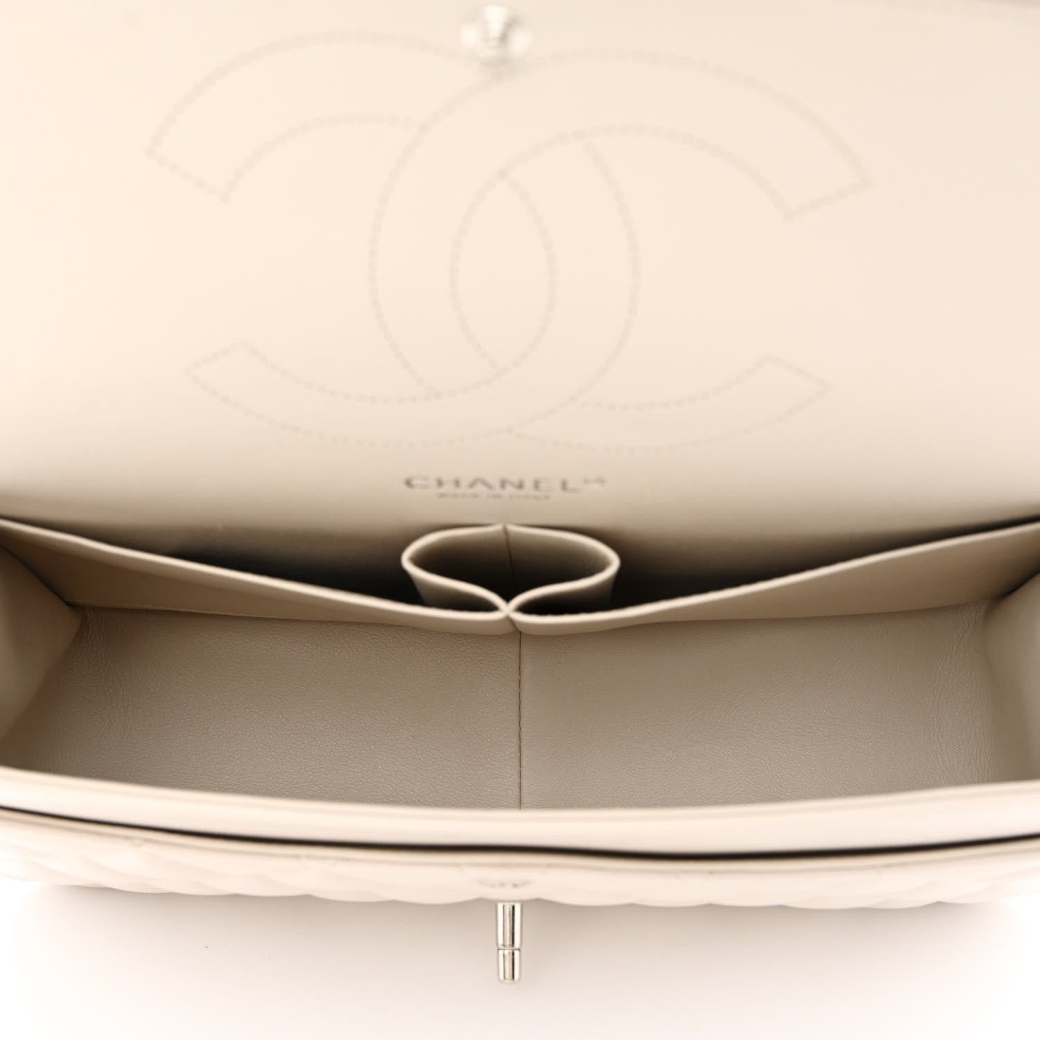 Chanel Caviar Quilted Jumbo Double Flap Ivory 5 of 10