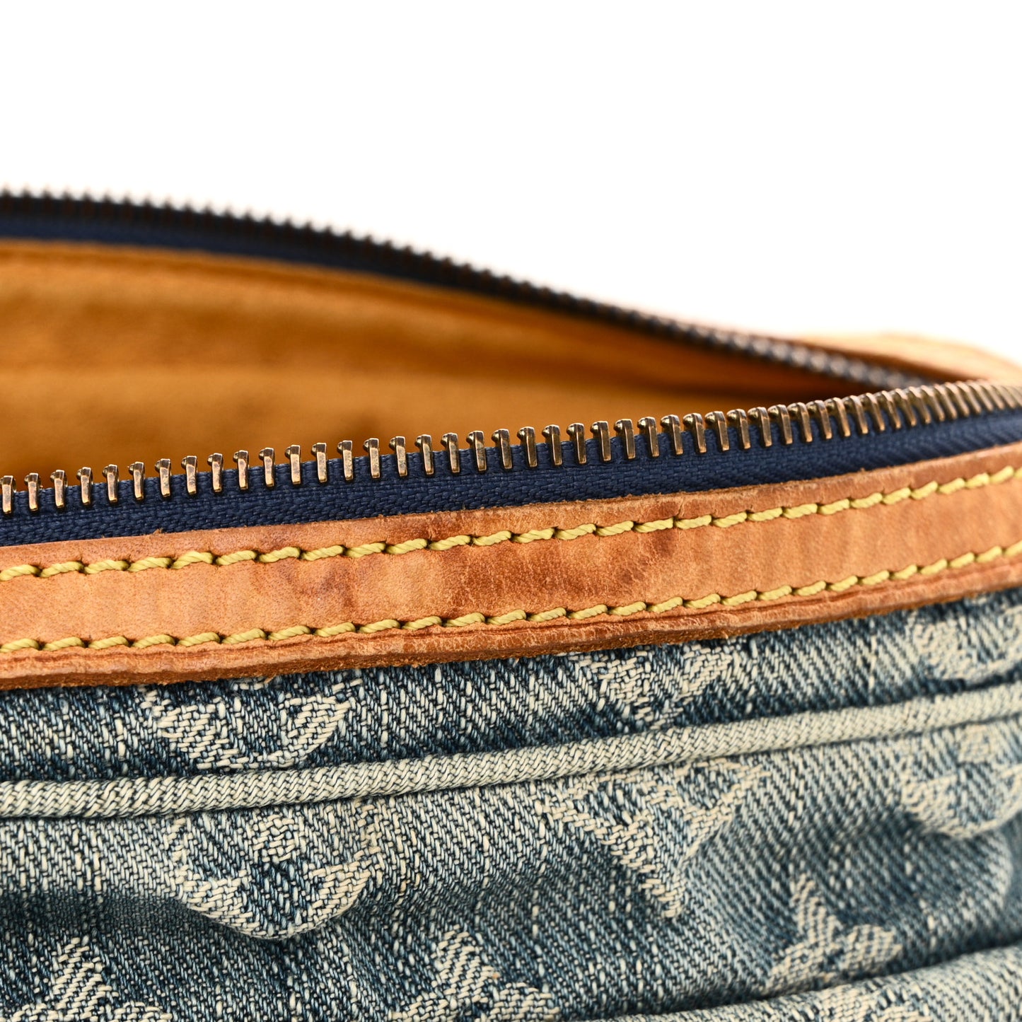 Monogram Denim Bum Bag Blue