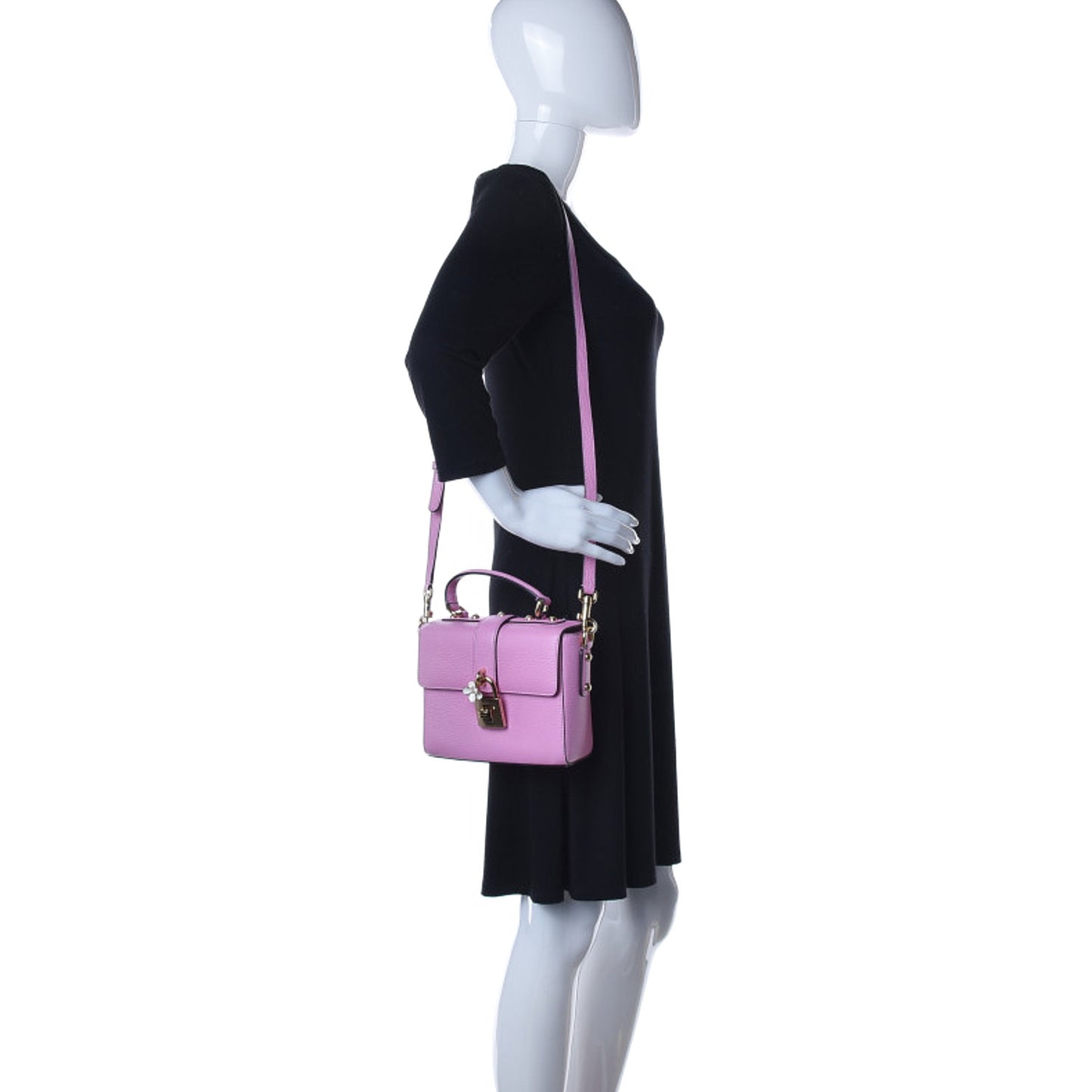 Calfskin Miss Bonita Top Handle Bag Rosa Chiaro