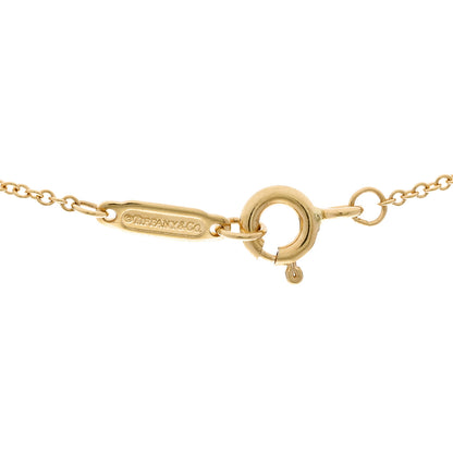 Tiffany 18K Yellow Gold Diamond Mini Heart Pendant Necklace 4 of 6