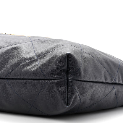 Chanel Shiny Caviar Quilted Small Chanel 22 Dark Blue 11 of 11