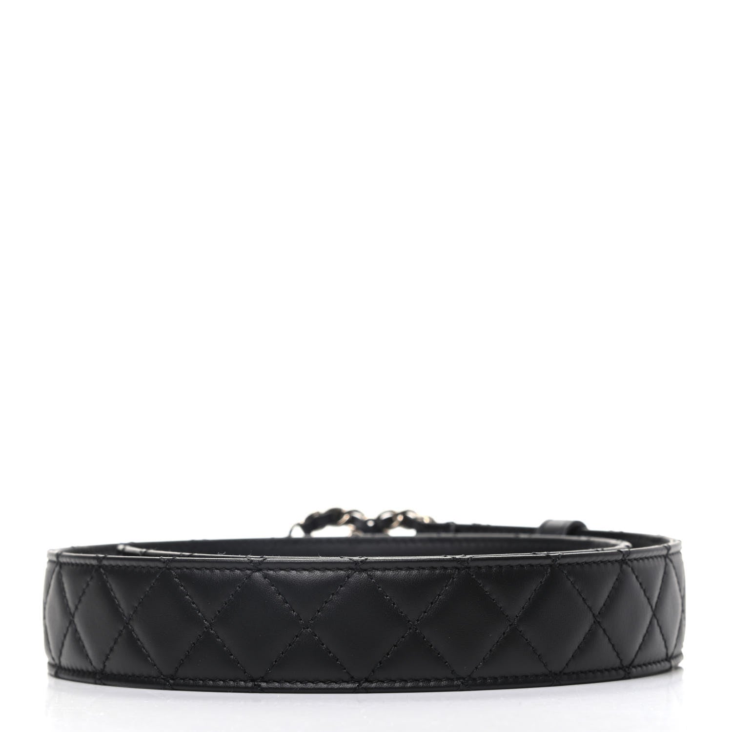 Chanel Lambskin Quilted CC Chain Belt 80 32 Black 2 of 5
