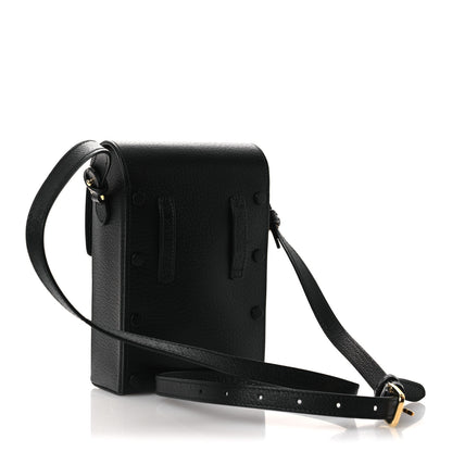 Gucci Dollar Calfskin Vertical Horsebit 1955 Crossbody Bag Black 3 of 11