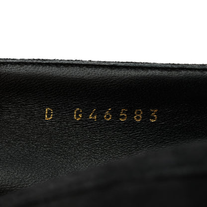 Chanel Suede Crystal CC Mocassin Loafers 39.5 Black 8 of 9