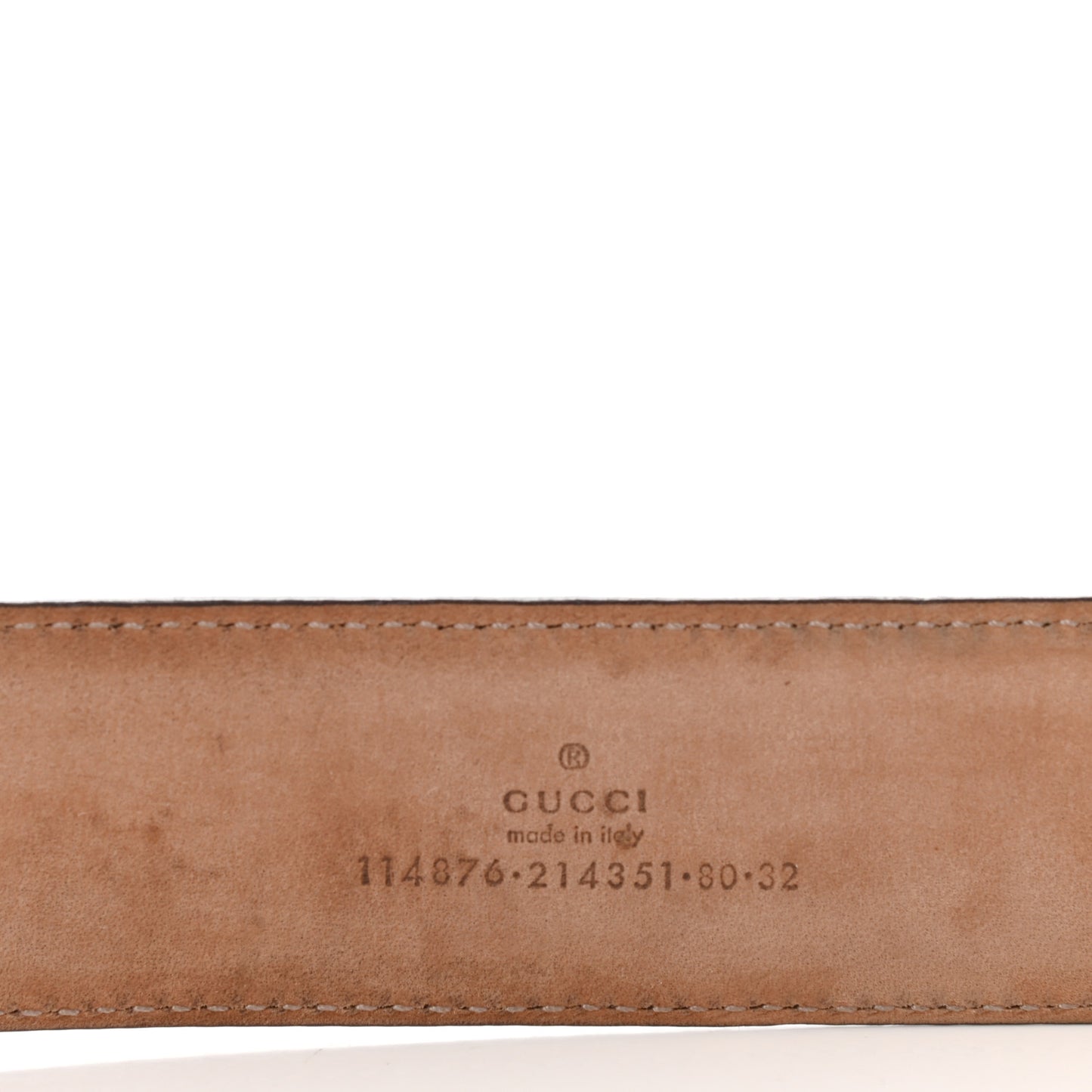 Guccissima Interlocking G 40mm Belt 80 32 Off White