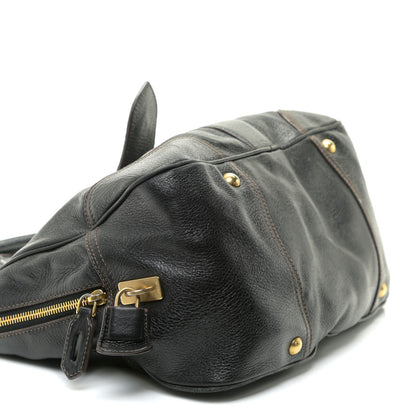 Prada Cervo Large Animalier Satchel Black 5 of 14