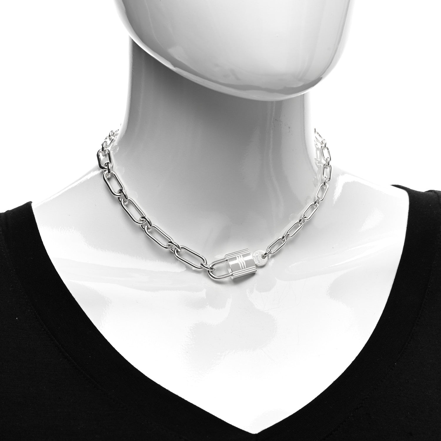 Hermes Sterling Silver Alpha Kelly Choker Necklace 2 of 5