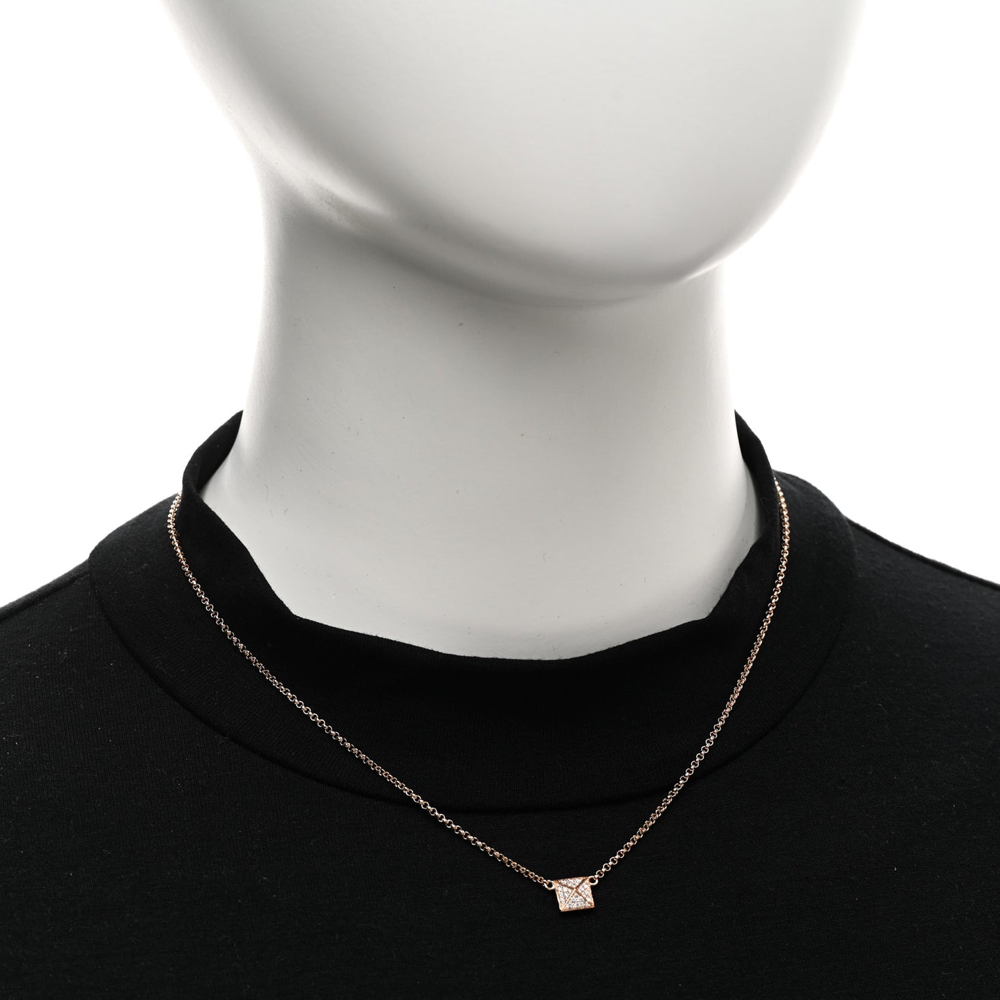 18K Rose Gold Diamond Clou d'H Pendant Necklace