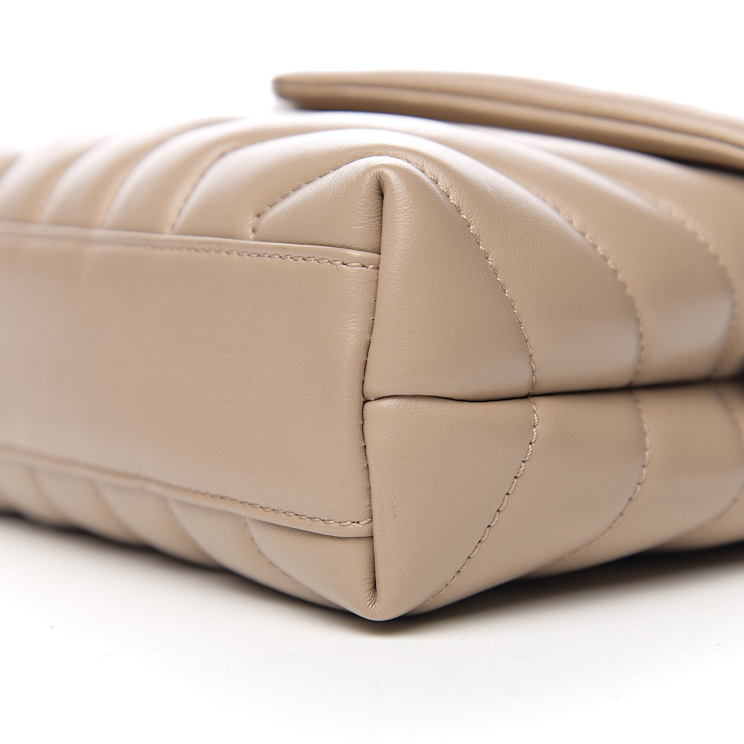 Saint Laurent Calfskin Y Quilted Monogram Toy Loulou Chain Satchel Dusty Grey 8 of 9