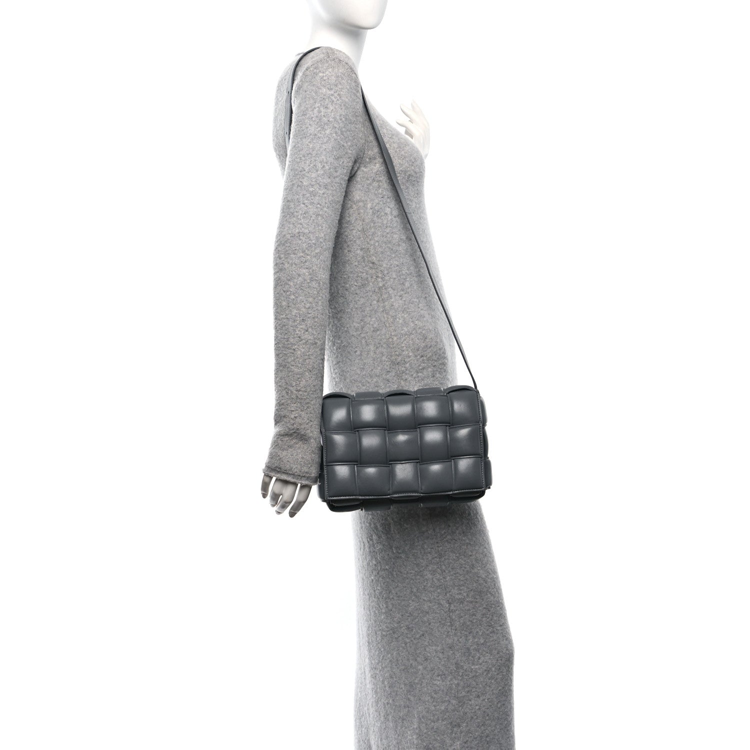 Bottega Veneta Nappa Maxi Intreccio Padded Cassette Crossbody Bag Thunder 2 of 9