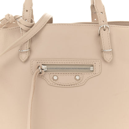 Balenciaga Grained Calfskin Papier Mini A4 Zip Around Tote Light Beige 9 of 12