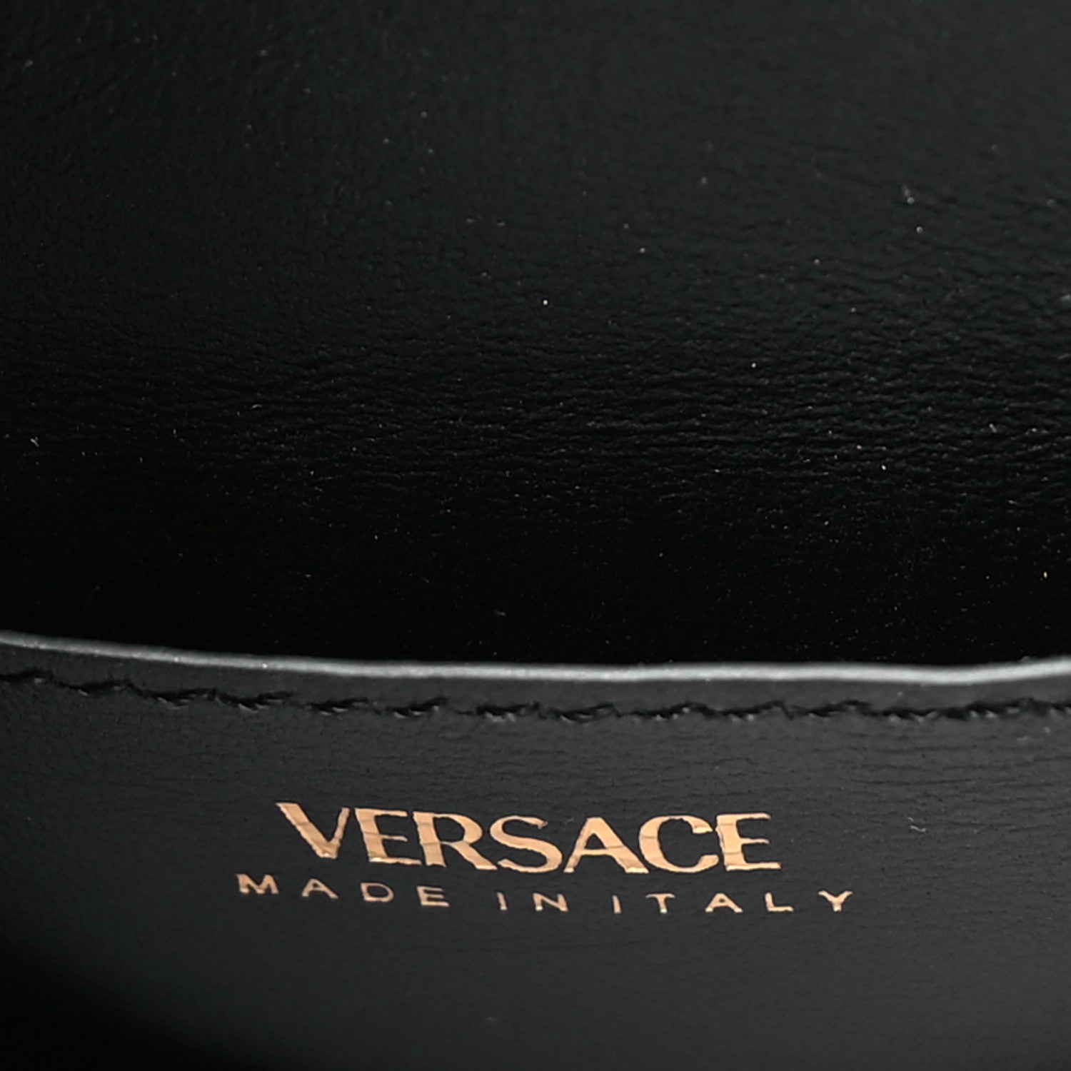 Versace Calfskin Lurex Cloquet Small La Medusa Chain Top Handle Handbag Black 6 of 9