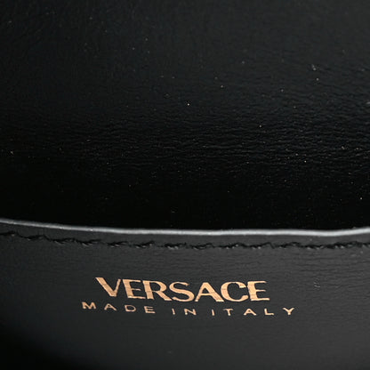Versace Calfskin Lurex Cloquet Small La Medusa Chain Top Handle Handbag Black 6 of 9