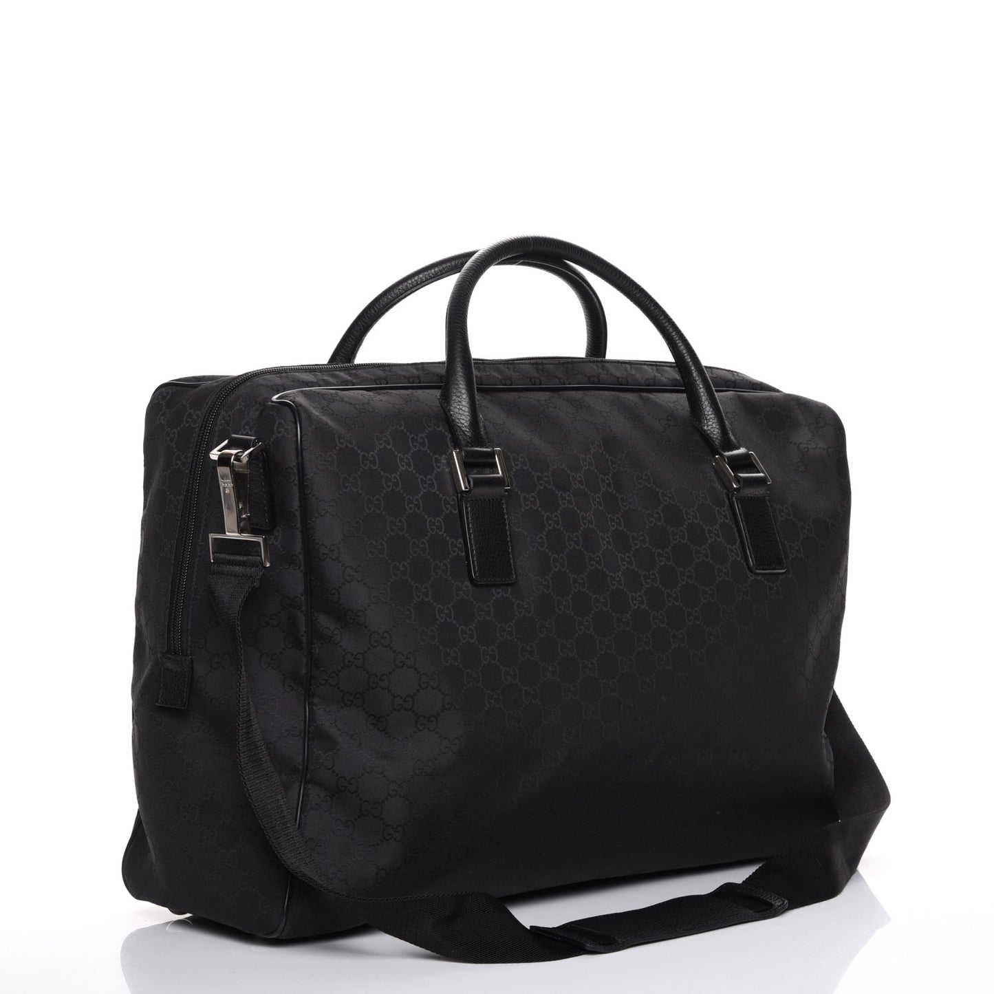 Nylon Monogram Large Duffle Bag Black