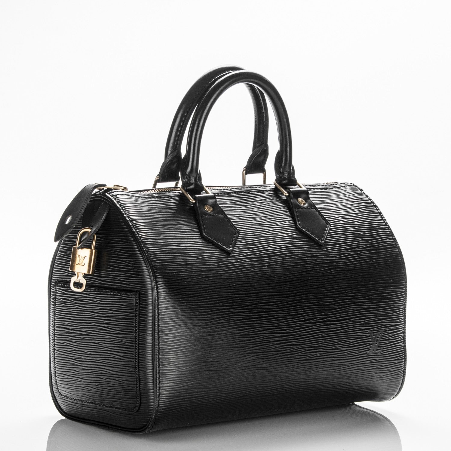 Louis Vuitton Epi Speedy 25 Black 3 of 7