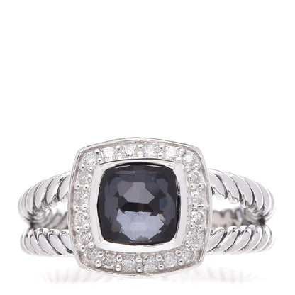 David Yurman Sterling Silver Diamond Black Orchid 7mm Petite Albion Ring 52 6 1 of 5