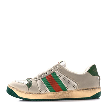 Gucci Nylon Nubuck Web Womens Screener Sneakers Mystic 36.5 Dusty Milk 1 of 10