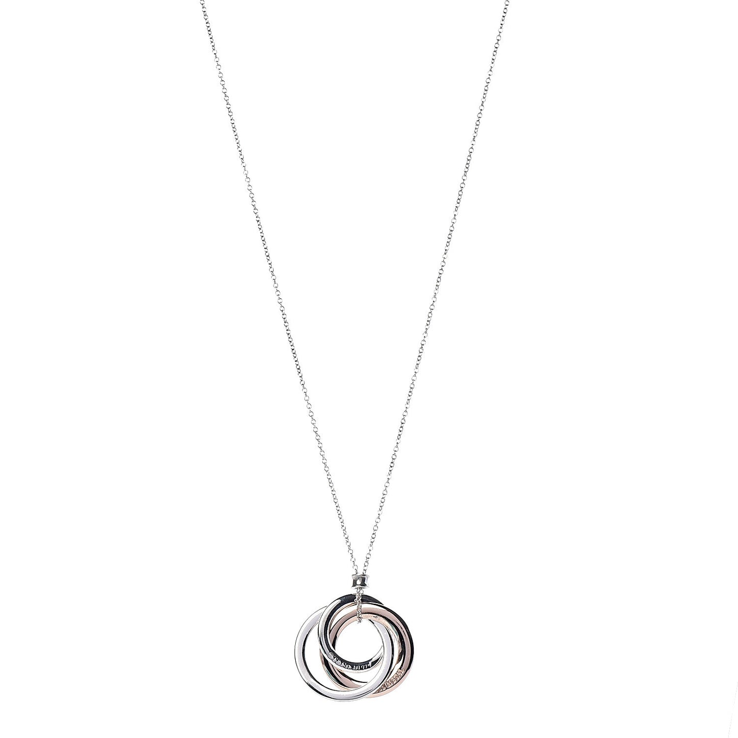 Sterling Silver Rubedo 1837 Circles Pendant Necklace