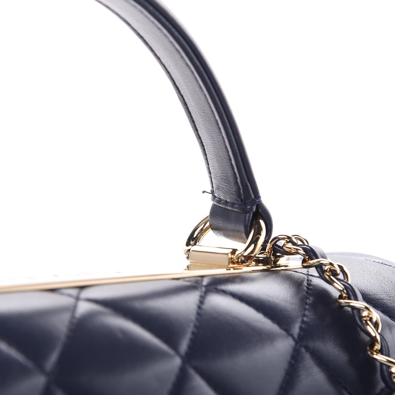 Chanel Lambskin Quilted Medium Trendy CC Flap Dual Handle Bag Navy Blue 11 of 14