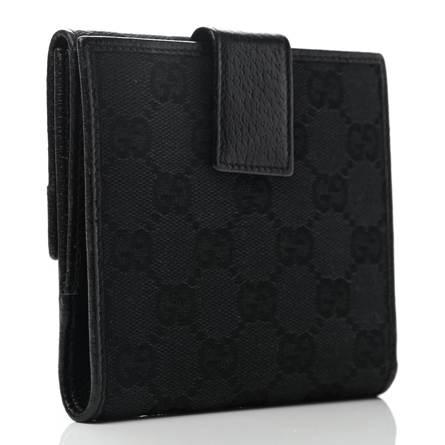 Gucci Monogram French Flap Wallet Black 2 of 5
