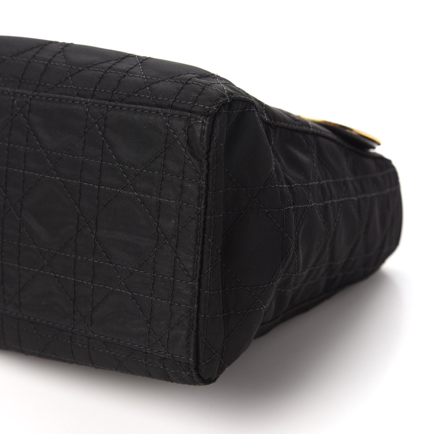 Christian Dior Nylon Cannage Stitched Medium Lady Dior Black 7 of 11