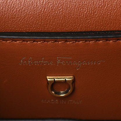 Salvatore Ferragamo Calfskin Trifolio Flap Bag Siena Tan 6 of 9