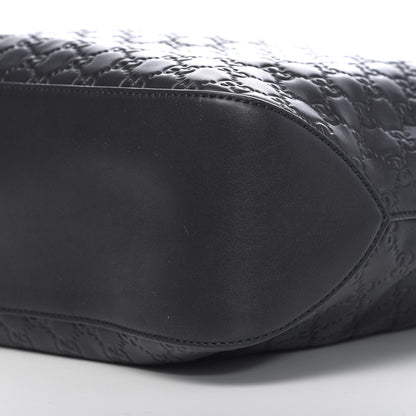 Gucci Guccissima Signature Large Linea A Hobo Black 9 of 10
