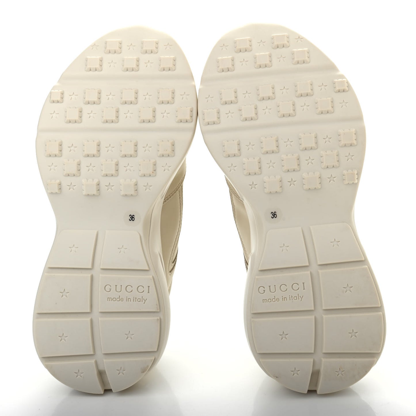 Calfskin Logo Womens Rhyton Sneakers 36 Ivory