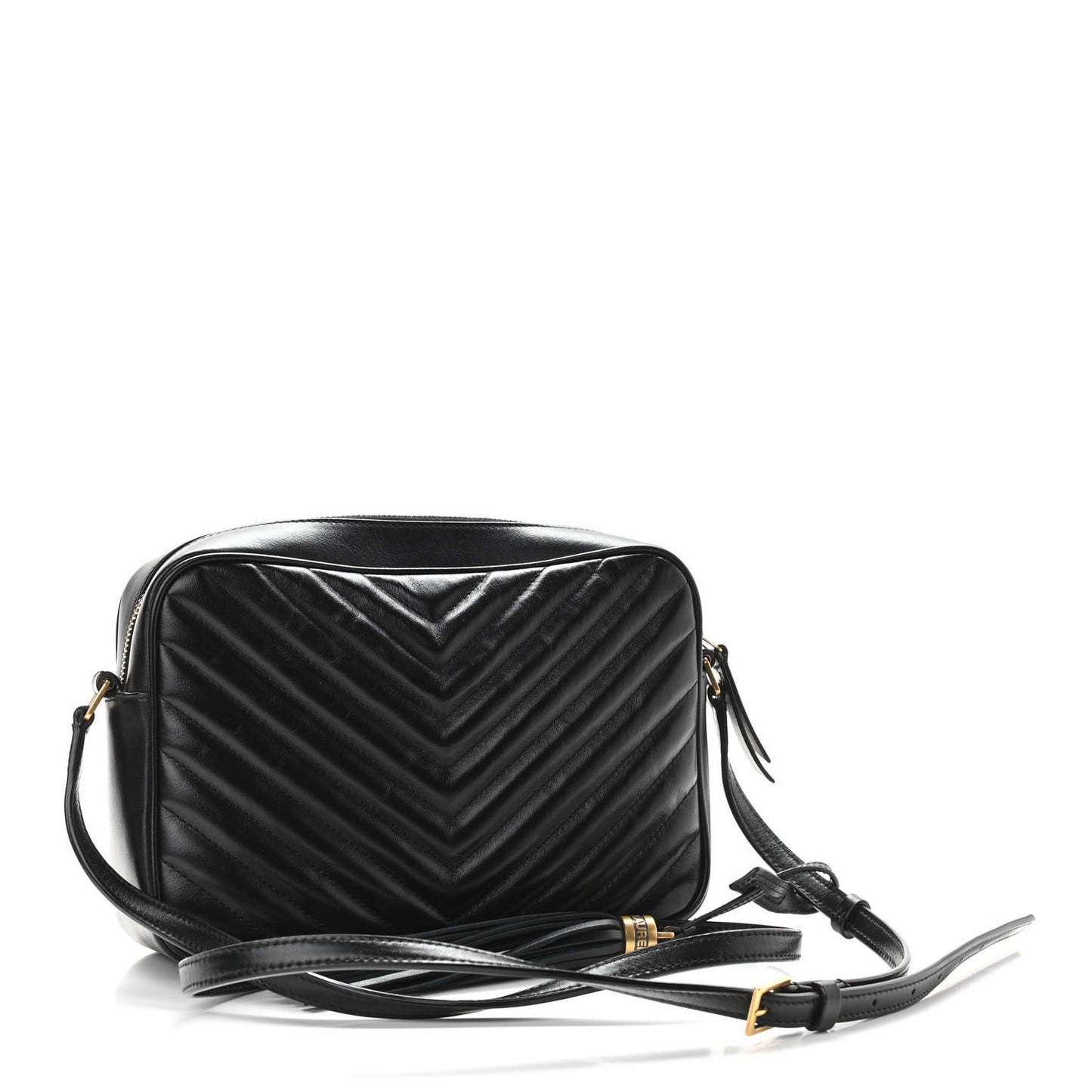 Calfskin Matelasse Monogram Lou Camera Bag Black