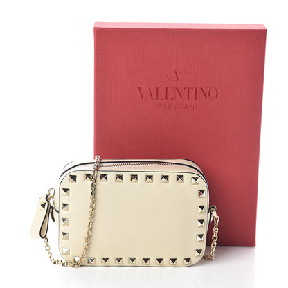 Valentino Garavani Calfskin Small Rockstud Chain Camera Crossbody Bag Ivory 8 of 8