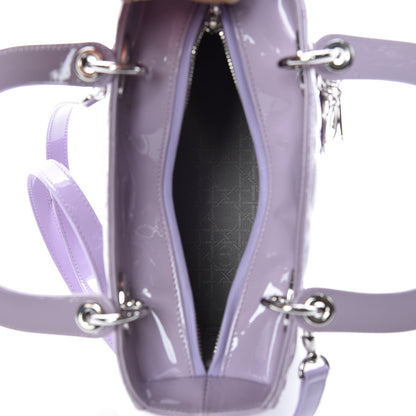 Christian Dior Patent Cannage Medium Lady Dior Lilac 10 of 12