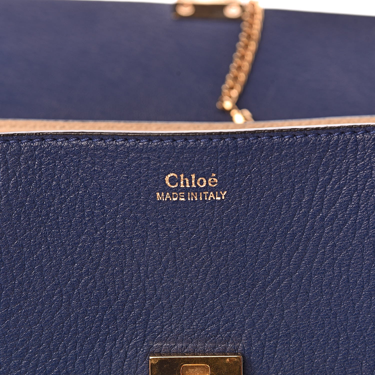 Chloe Grained Lambskin Drew Shoulder Bag Royal Navy 6 of 9