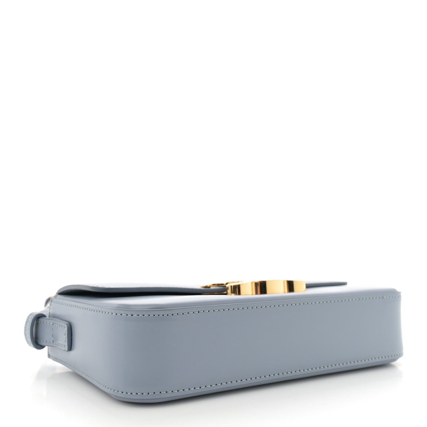 Celine Shiny Calfskin Triomphe Shoulder Bag Artic Blue 4 of 10