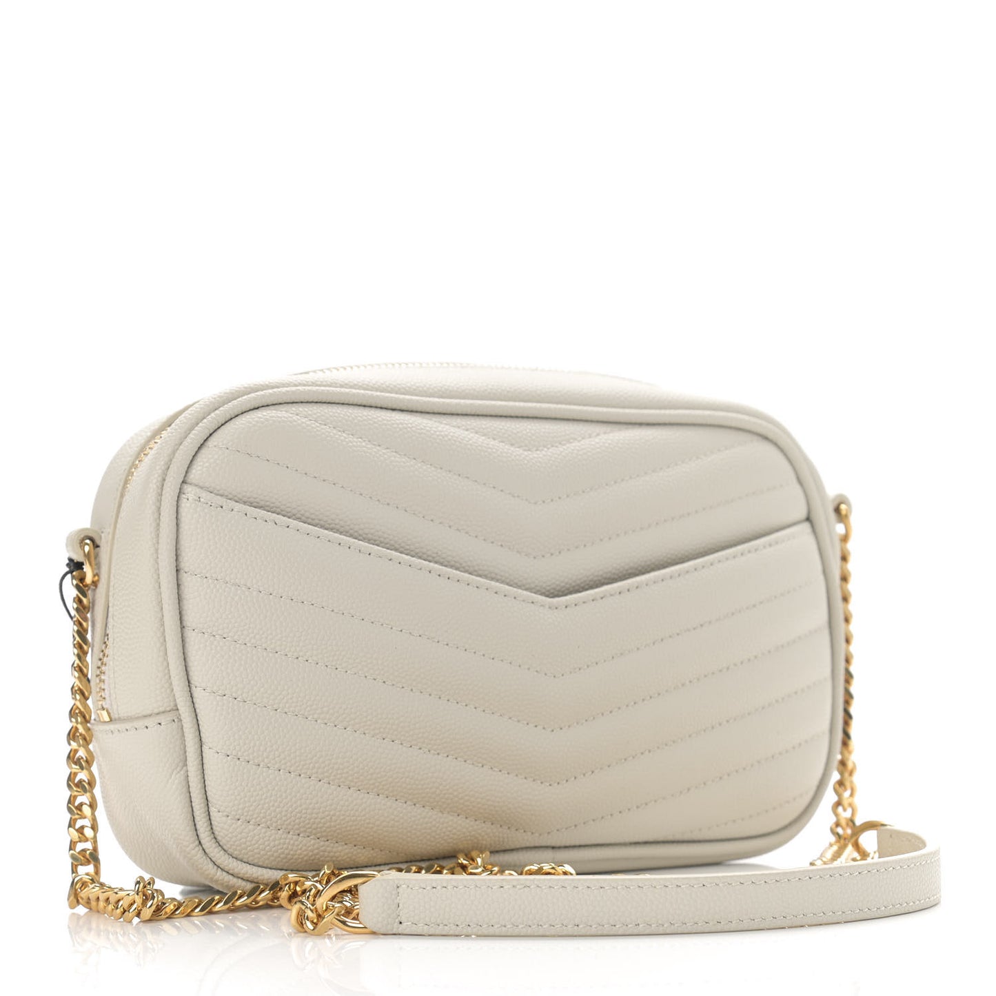 Grain De Poudre Matelasse Monogram Mini Lou Camera Bag Crema Soft