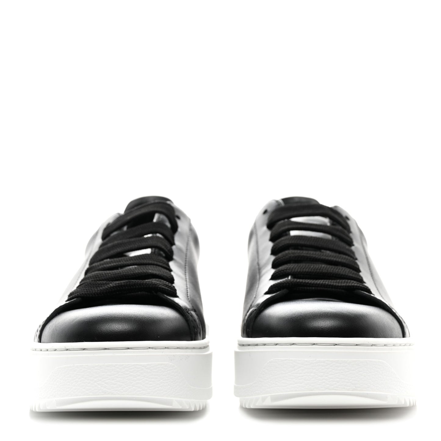 Calfskin Time Out Sneakers 38 Black