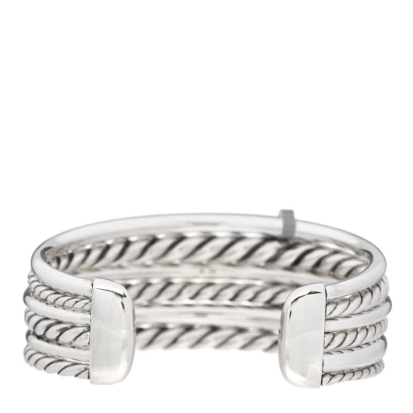 Sterling Silver Diamond 29mm Pure Form Cuff Bracelet