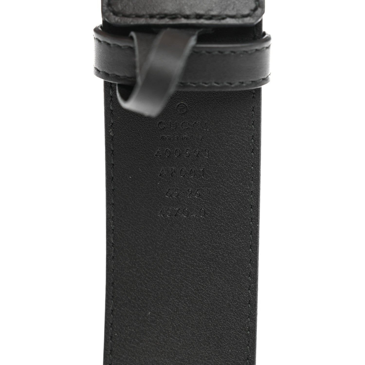 Gucci Calfskin Double G 40mm Belt 65 26 Black 3 of 5