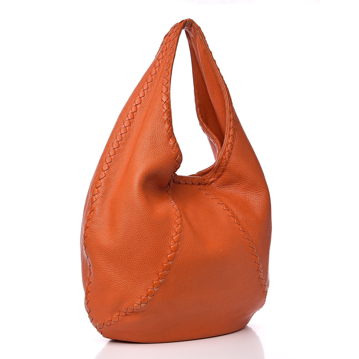 Bottega Veneta Cervo Deerskin Large Hobo Tangerine 3 of 19
