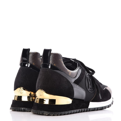 Louis Vuitton Suede Monogram Run Away Sneakers 39 Black 4 of 7