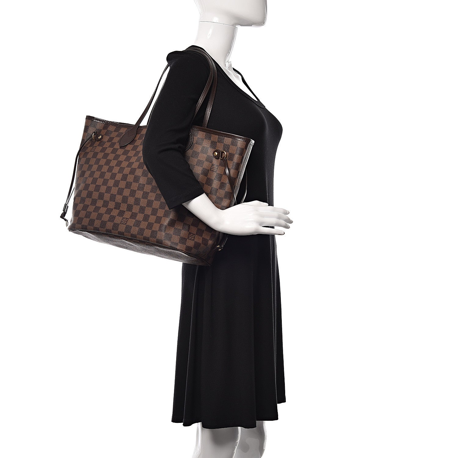 Louis Vuitton Damier Ebene Neo Neverfull MM Rose Ballerine 2 of 16