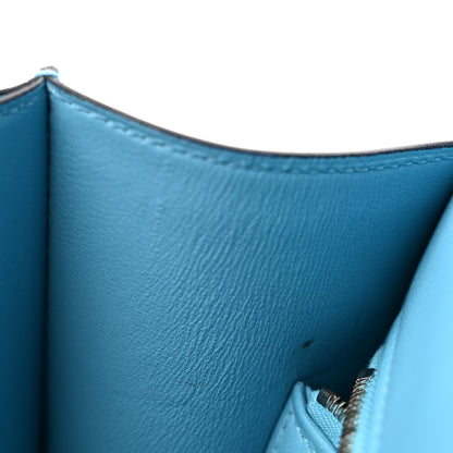 Hermes Epsom Enamel Constance 24 Bleu Du Nord Rouge 11 of 13