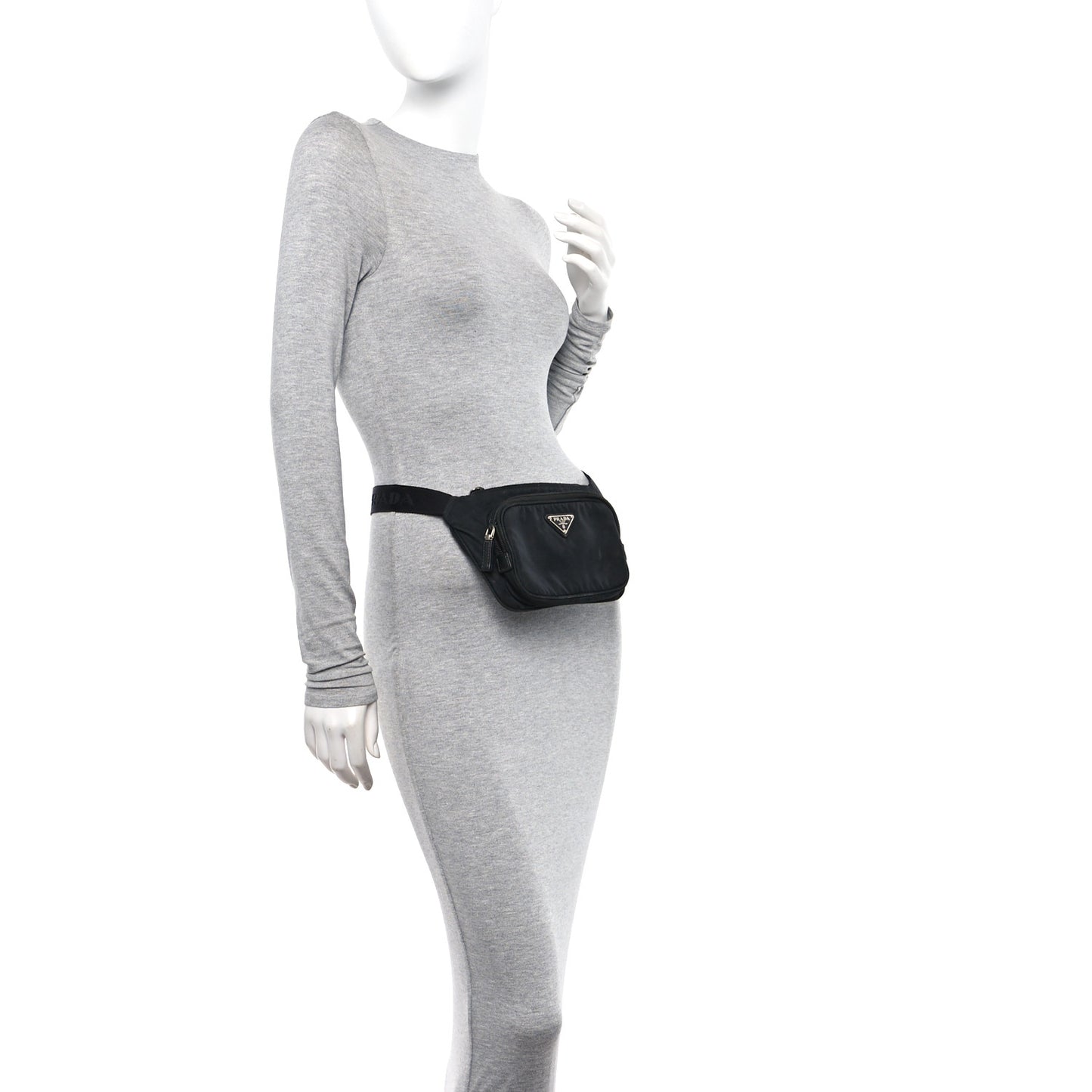 Re-Nylon Saffiano Belt Bag Black